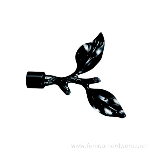 Plastic two leaf finial curtain rod